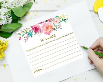 Date night cards for Bridal shower / Kitchen tea / Hen's Party
