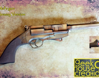 Malcolm's gun in sci-fi Firefly Serenity TV Show and movie. 3D Printed Steampunk and Diesel