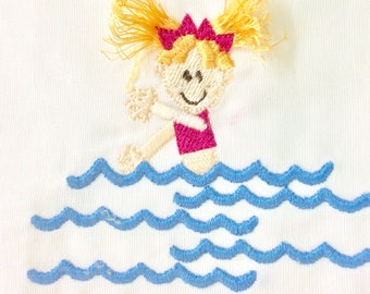 PILLOWCASE Swimmer Girl Personalized FREE