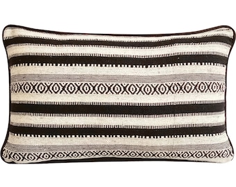 Moroccan Decorative Oblong / Lumbar Rectangle Throw Pillow Covers Accent Pillow Couch Sofa 12x16 Woven Pillows - Moroccan Ceramics