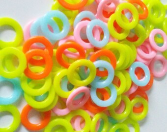 50 Acrylic Stitch Markers, 10mm, Notion for knitting and Crocheting, Notion 1363