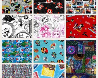 1/2 Yard Disney Fabric / Minnie Mouse / Disney Princess / Mickey Mouse / Fabric By the Yard
