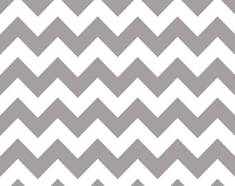 Gray Chevron Fabric - Riley Blake Designs - Fabric By-Yard-Cut