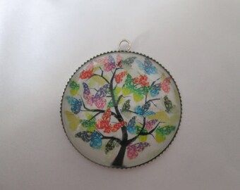 Pendant round cabochon 30 mm