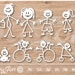 ByJon DOWNLOADABLE - svg Family stick man vector file stickman svg stickman svg stick family svg clipart