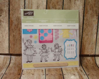 New Retired Stampin' Up! Sweet Stitches Rub Ons