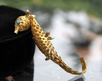 Seahorse Brooch, ca. 1960s, Vintage Brooches