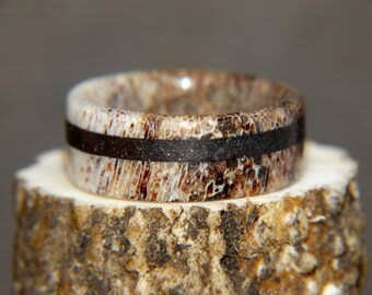 Antler Ring - "Onyx Black" Deer Antler