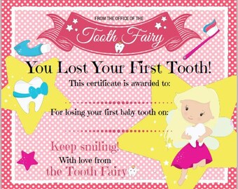 Certificate from the Tooth Fairy