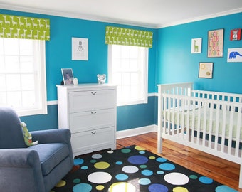 Custom Nursery Window Cornice - You Choose the Colors