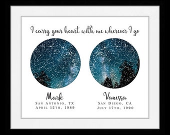 Long distance boyfriend gift, long distance relationship, gifts for couples far away, missing him, deployment gift military care package map