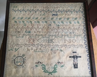 Antique Embroidery Sampler from 1842