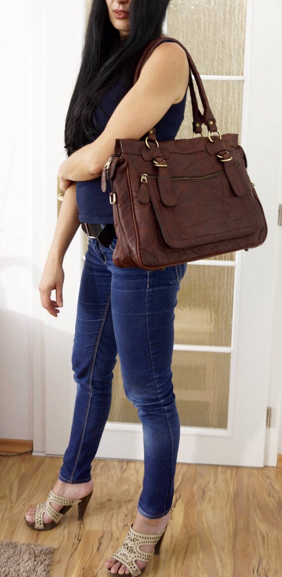 Rina Extra Large. Leather handbag tote handbag cross-body bag