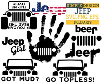 Jeep SVG, Got mud SVG, Go topless SVG, If you can read this, flip me over! svg, Jeep girl svg, Jeep cut files, Jeep bundle svg.