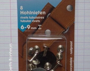 8 silver rivets, height 6-9 mm - Prym - (403 152) fabric