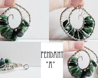 Ruby in Zoisite Spiral Pendant
