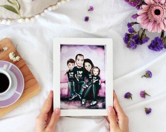 Illustration 4 people on sheet