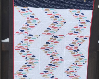 Crib quilt, baby quilt, wall quilt, woodland quilt, tribal quilt, gender neutral quilt, free shipping