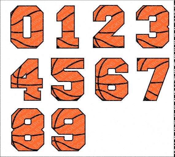 Download Basketball Numbers SVG DXF EPS Digital Cut File
