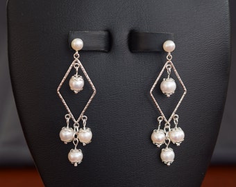 Sterling Silver white fresh water pearl
