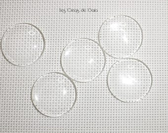 cabochon glass - 20 mm - 1 x to stick