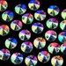 40 Pieces 12mm Crystal Clear AB Foiled Round Sew On Stone Flatback Sew On Rhinestones