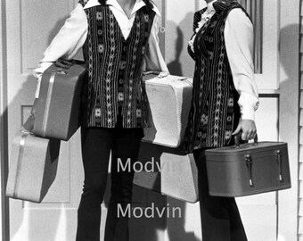 David Cassidy and Shirley Jones Print Black and White Partridge Family