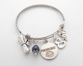 Psychologist Gift, Psychologist Graduation Bracelet, Psychologist Jewelry, Child Psychologist, School Psychologist, College Graduation Gift