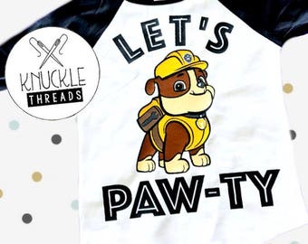paw patrol birthday shirt svg