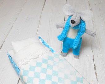 Plushie stuffed mouse stuffed animals felted animals mouse in matchbox felt dolls miniature mouse hand made dolls