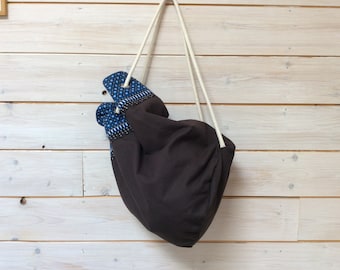 Back fabric bucket bag