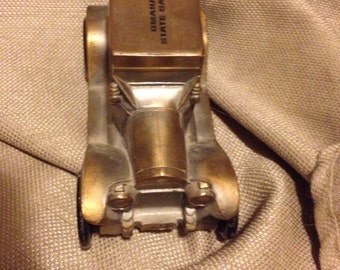 Banthrico coin bank stamped Omaha State Bank 1915 Chevrolet
