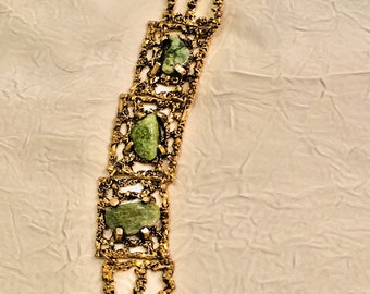 Vintage Jade Link Bracelet