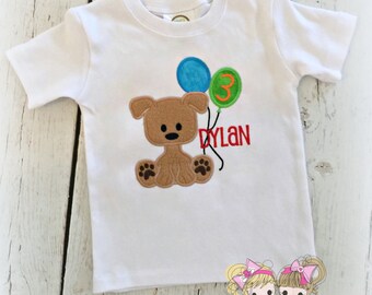 Boys Puppy Birthday shirt - Boys first birthday shirt - puppy birthday outfit - puppy party birthday - puppy dog theme birthday