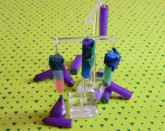 Crystal necklace / pendant / keychain. Gift for her, Fairy / Healing / Goth inspired Handmade in UK.