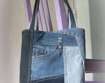 Denim handbag | Etsy