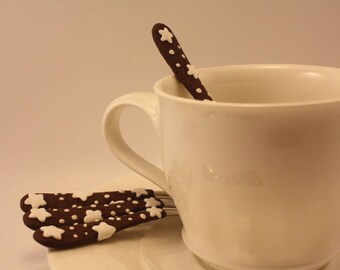 Set of 6 handmade teaspoons with pan di stelle handle