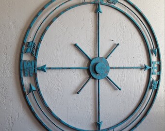 Metal Compass Rose, Metal Wall Art, Nautical Wall Art, Nautical Metal Decor, Nautical Decor, Compass Wall Art, Wall Decor, Metal Wall Decor