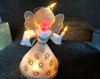 Vintage Christmas tree-topper angel