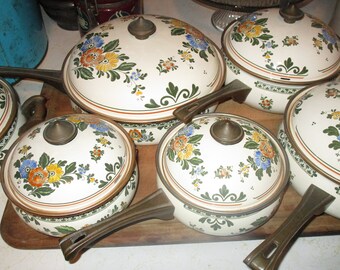 1970's Porcelain Enamelware Cookware Set! #DL