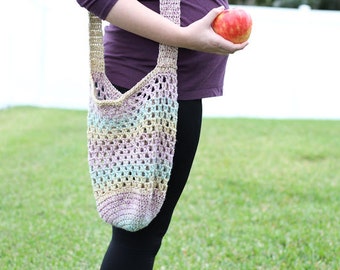 Crochet Farmer's Market Bag PATTERN pdf instant digital download