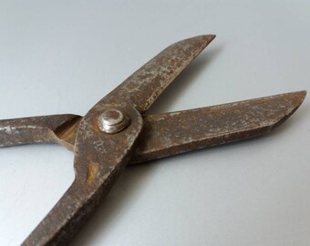 Soviet Antique Scissors Rusty Scissors for Metal Vintage Scissors for Metal Rustic Farming Shears Industrial Scissors Metal Tools Farmhouse