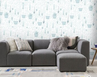 Self-adhesive wallpaper-Provençal-vases-yellow BUS