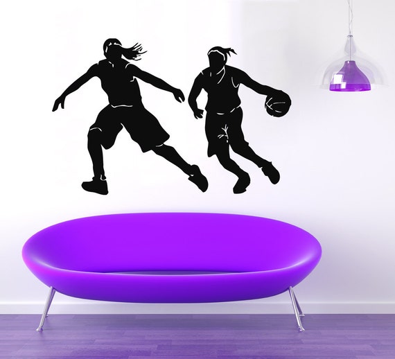Basketball Wall Decals Girls Basketball Player Sport Decal