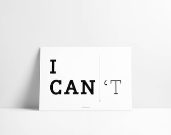 Postkarte zum Ausdrucken (DIN A5) / I CAN