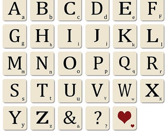 Letter Alphabet Coaster Tableware Mat Words Symbols Wedding