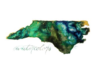 Gemstone North Carolina State Print