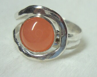 Angel Quartz ring in sterling silver - custom Adjustable size Fair Trade, earth friendly - Peace Devine love