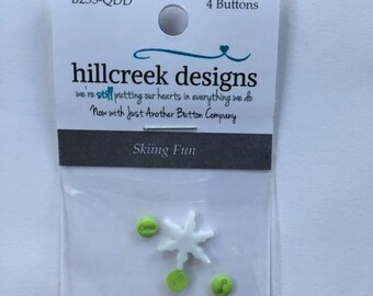 Skiing Fun Button Pack from Hillcreek Designs B253-QDD