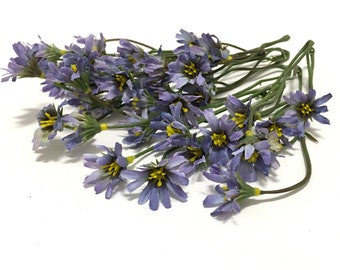 One Lot DUSTY PURPLE Wild Daisy Stems - Flower Crown, Halo, Wildflowers, Artificial Flowers, Silk Flowers, Wedding Flowers, Hair Accessory